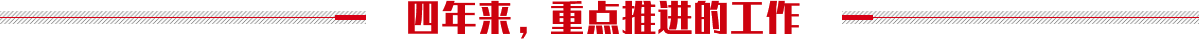 四年来，重点推进了六大方面的工作